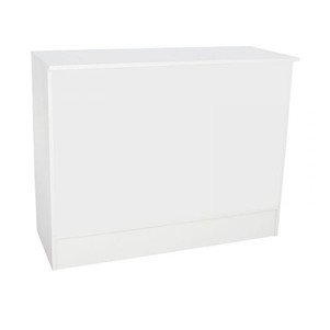 Wrap Counter Stand | 48"L X 20"W X 38"H | White