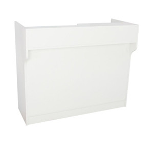 Cash Register Counter With Ledge Top | 48"L x 22"W x 42"H | White