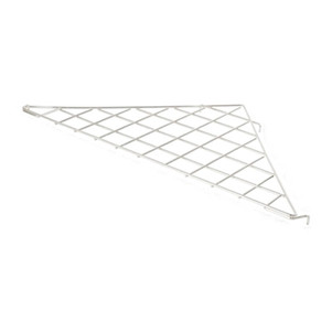 Triangular Corner Shelf For Grid Panels | Chrome