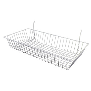 24"L x 12"W x 4''H Grid Wire Shelf | White