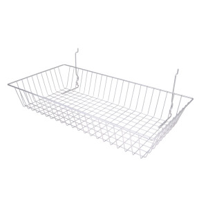 24"L x 12"W x 4''H Grid Wire Shelf | Epoxy Chrome