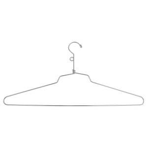 18" Steel Dress & Shirt Hangers with Loop | Chrome