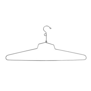 19" Steel Dress & Shirt Hangers with Loop | Chrome