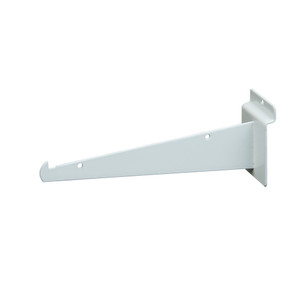 Slatwall 8" Metal Shelf Brackets | White