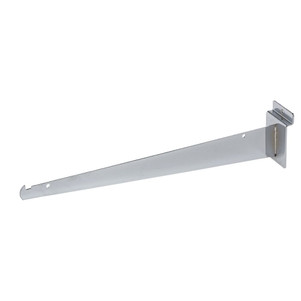 Slatwall 14" Metal Shelf Brackets | Chrome