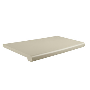 13"D x 24"L Plastic Bullnose Shelves | Almond