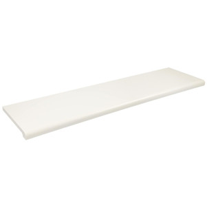 13" D x 48"L Plastic Bullnose Shelves | White