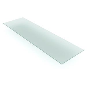 12"D x 48"L Tempered Glass Shelf | 3/16" Thick