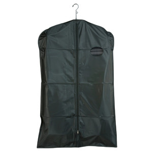40" Vinyl Zippered Garment Cover Bag | Black With Black Trim
