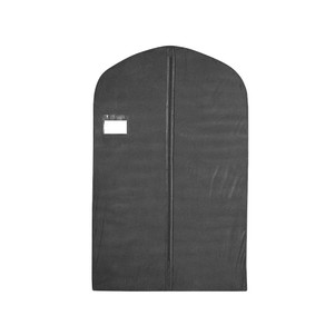 40"L Vinyl Zippered Garment Cover Bag | Card Pocket | Black
