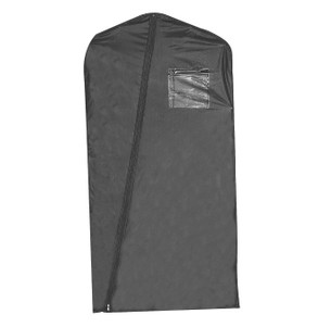 46”L Zippered Vinyl Tuxedo Bag | Card Pocket | Black