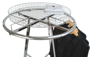 Round Clothing Rack Wire Basket Topper