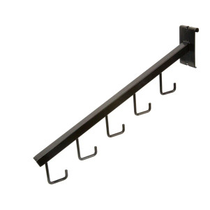 5-Hook Square Tubing Waterfall for Grid Panel | Black