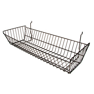 24"L x 10"W x 5''H Gridwall Wire Shelf | Black