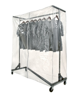 Z Rack Clear Vinyl Cover Bag with Zipper and Support Brackets