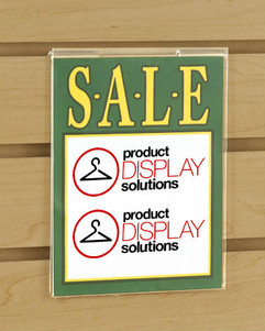 7"H x 5.5"W Slatwall Acrylic Sign Holder