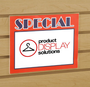 8.5"H X 11"W Slatwall Acrylic Sign Holder