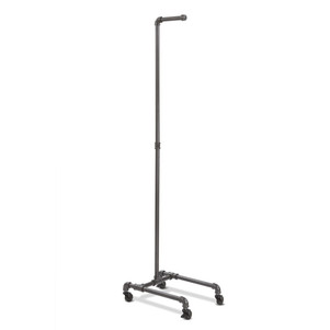 Pipeline Single Arm Rolling Clothing Display Rack  GREY