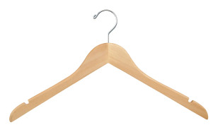 17” Wood Wishbone Dress & Shirt Hanger | Natural