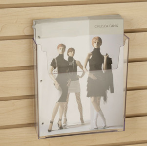 Slatwall Acrylic Brochure Holder 8.5" x 11" | Case of 12