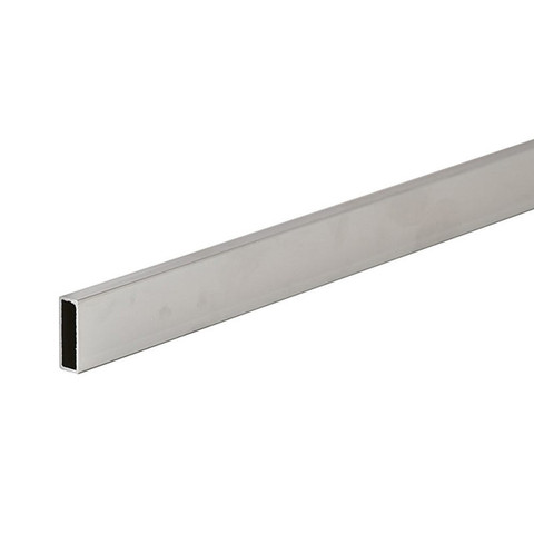 120” Long Rectangular Tubing Hangrail | ½” x 1 ½” Diameter | Chrome
