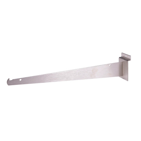 Slatwall 14" Metal Shelf Brackets | Satin Nickel