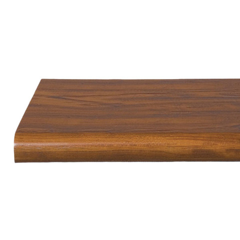 13" D x 48"L Plastic Bullnose Shelves | Walnut