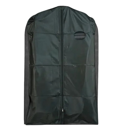 46”L Zippered Vinyl Garment Storage Bag | Black