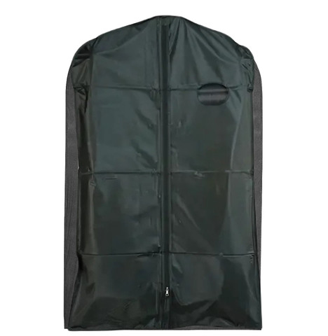 46”L Zippered Vinyl Garment Storage Bag | Black