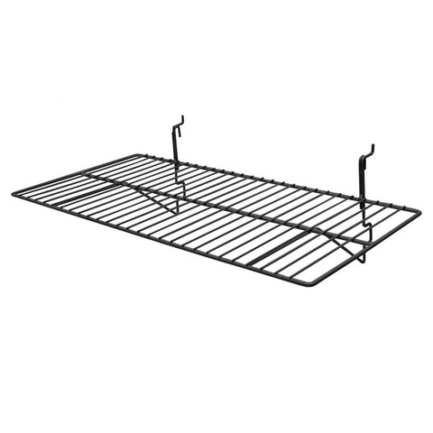 Gridwall Flat Wire Shelf 12 "D x 24"W | Black