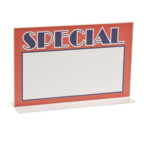 7"H x 11"W Double Sided Acrylic Countertop Sign Holder | Bottom Load