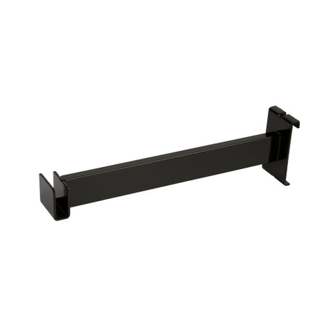 12 inch long Gridwall Hangrail Bracket For Rectangular Tubing Black