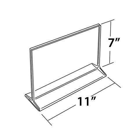 7"H x 11"W Double Sided Acrylic Countertop Sign Holder | Top Loading