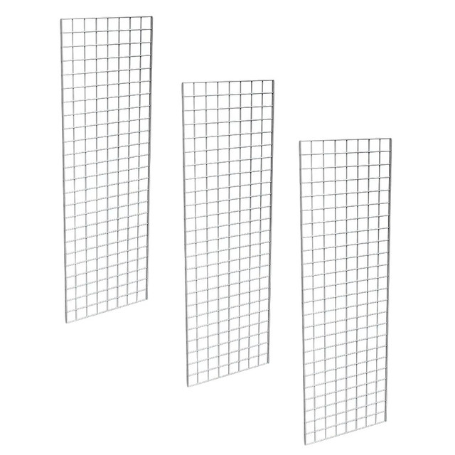 2' X 6' Gridwall Panels Chrome