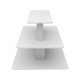 Three Tier Rectangular Wood Retail Display Table | White