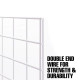 White Portable Wire Grid Panels Double Wire Wall Feature Close Up Image