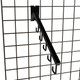 Gridwall 16"L Waterfall Faceout with Hooks | BLACK