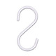 S Hooks for Pipeline Clothes Racks  Pack of 50  Gloss White