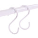 S Hooks for Pipeline Clothes Racks  Pack of 50  Gloss White