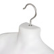 White children's clothing display torso form, half round design for sizes 5T to 7T with metal hook mount