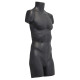 Men's black half-round torso form for displaying underwear and swimwear.