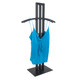 36-inch high single garment display with triple upright design and matte black steel frame for retail merchandising