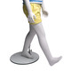 6-year-old unisex child mannequin with walking pose and matte white finish