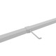 Retail display hook in white, 4-inch length with protective tip, mounts to square tubing for secure product merchandising