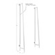 96" Wall-Mount Retail Display Outrigger | Aspect Line | White