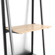 Black shelf bracket with secure locking mechanism, designed for 1/2-inch retail display slots and maximum stability