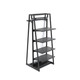Versatile 24-inch merchandiser kit in matt black featuring dual-sided display with integrated shelving and garment hangrail