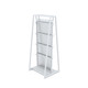 Dual-sided 24-inch merchandiser display with 50 white hooks for hanging retail cards and accessories on adjustable panels