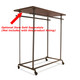 Pipeline Double Rail Rolling Ballet Clothing Display Rack Topper Optional