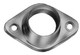 Closed Flange For 1" Round Tubing  Hangrail Wall-mount Bracket
